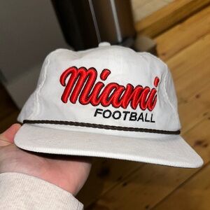 White Miami University football hat